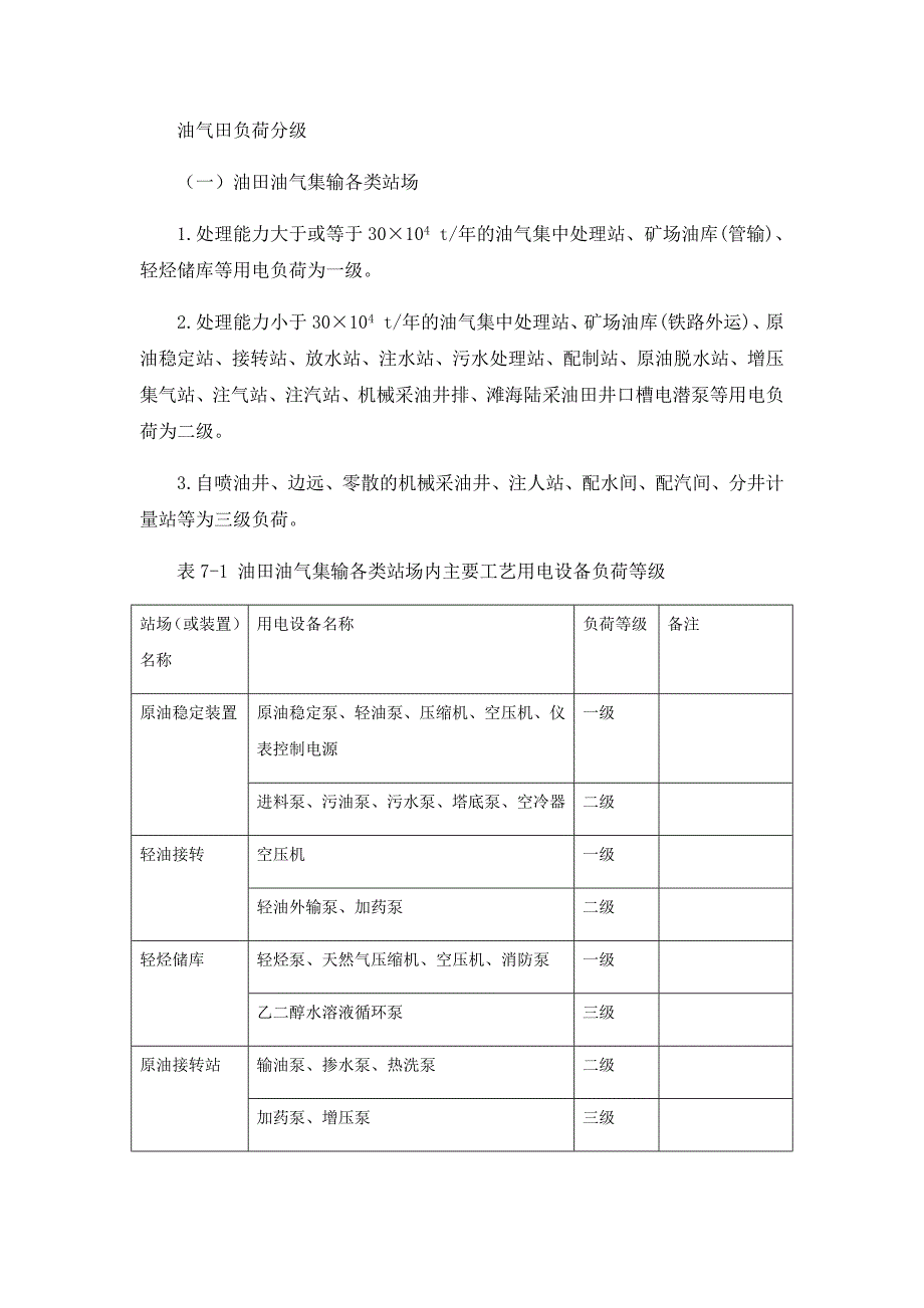 油气田电力负荷分级_第1页