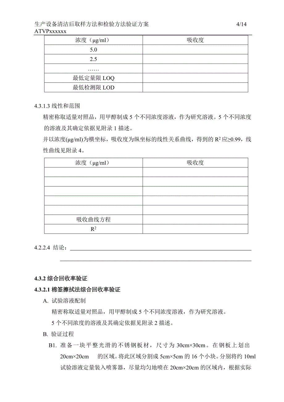 清洁验证检验方法验证资料_第4页