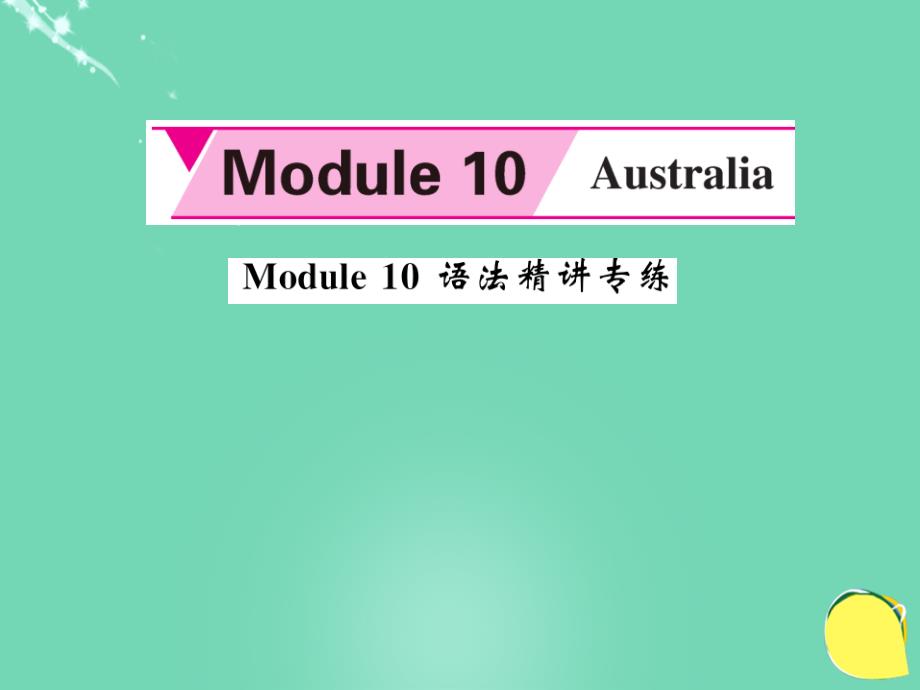 九年级英语上册_module 10 australia语法精讲专练课件 （新版）外研版_第1页