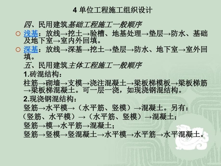 土木工程施工组织 教学课件 ppt 作者 张厚先 阎西康 主编单位工程施工组织设计_第5页