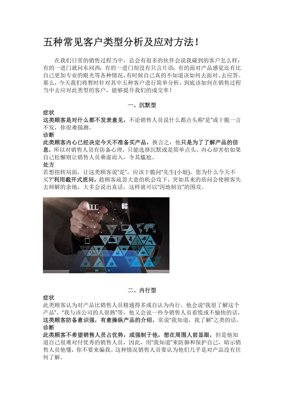 五种常见客户类型分析及应对方法_第1页