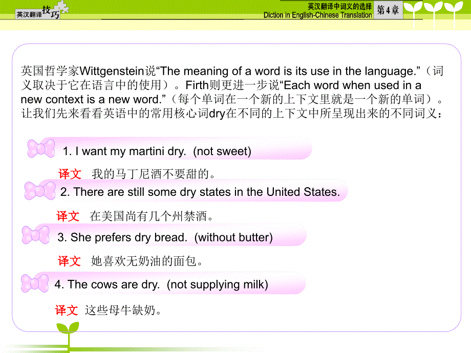 英汉翻译技巧课件PPT钟书能 9787 81134 853 8英汉翻译技巧 第四章_第4页