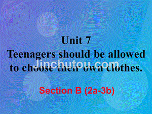 九年级英语全册_unit 7 teenagers should be allowed to choose their own clothes section b（2a-3b）课件 （新版）人教新目标版_2