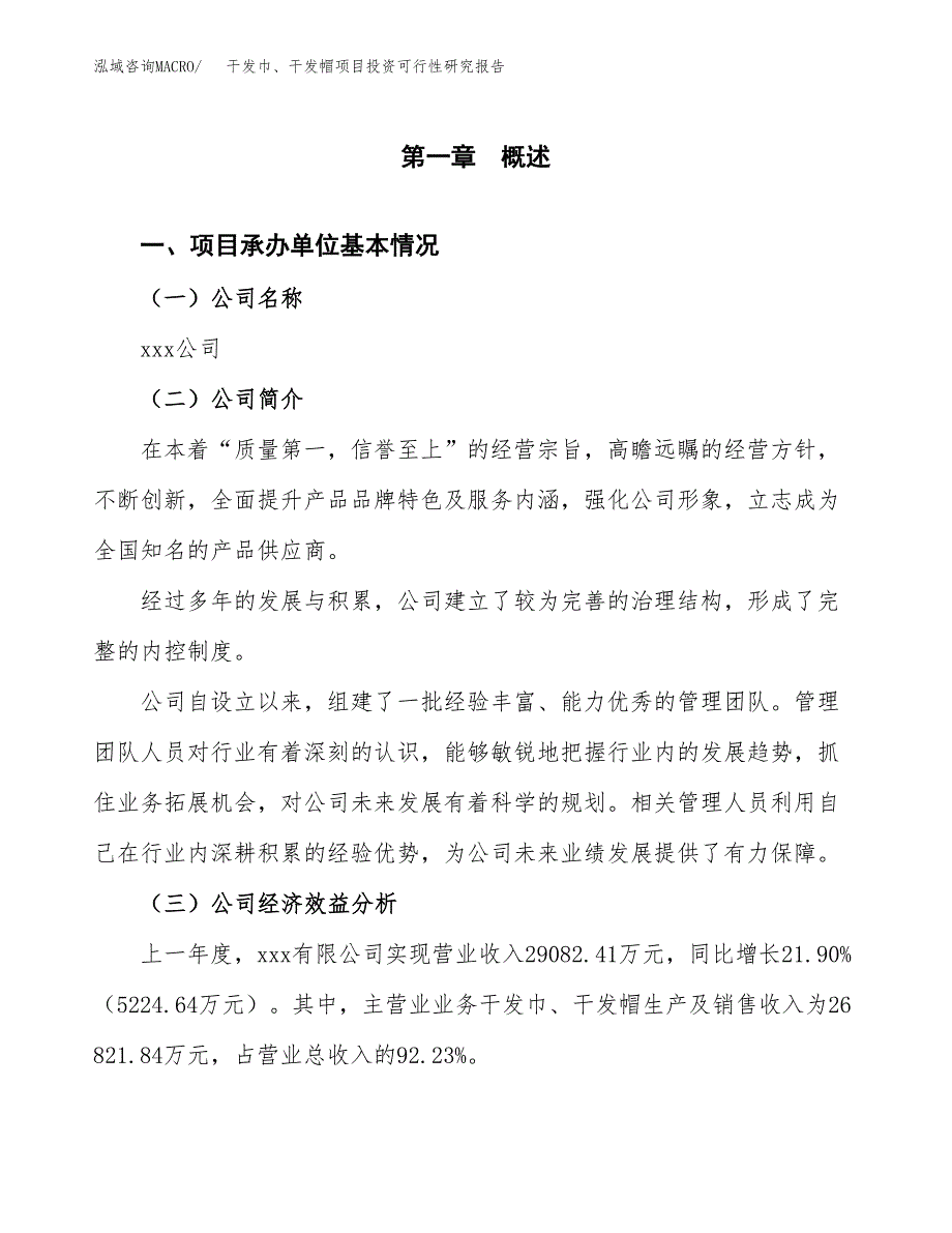 干发巾、干发帽项目投资可行性研究报告（项目申请）_第3页