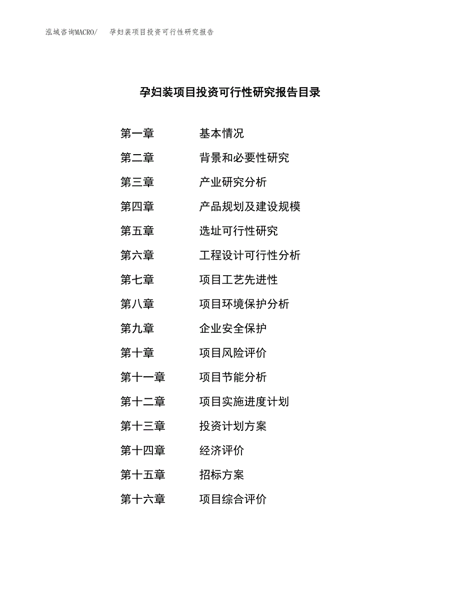 孕妇装项目投资可行性研究报告（项目申请）_第2页