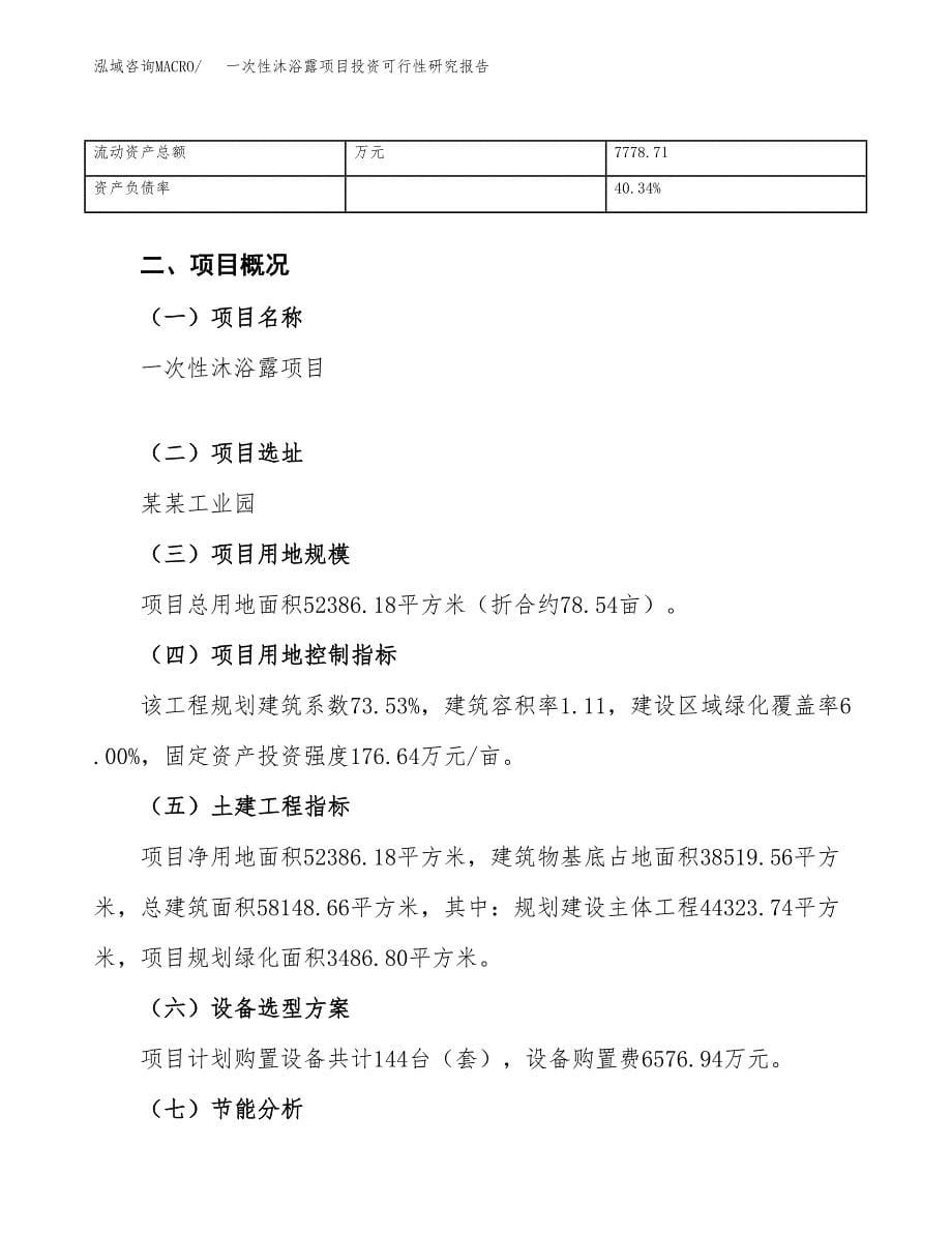 一次性沐浴露项目投资可行性研究报告（项目申请）_第5页