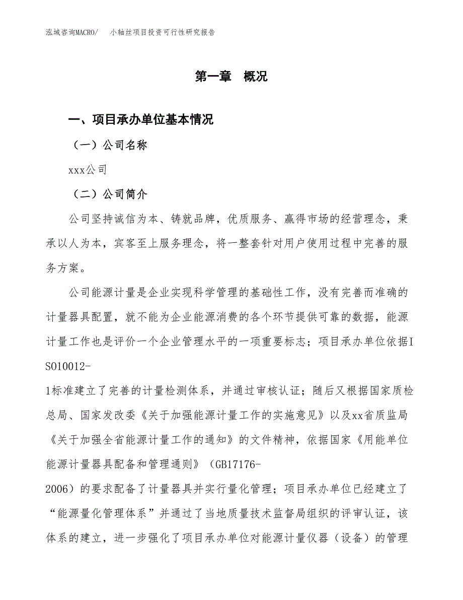 小轴丝项目投资可行性研究报告（项目申请）_第3页