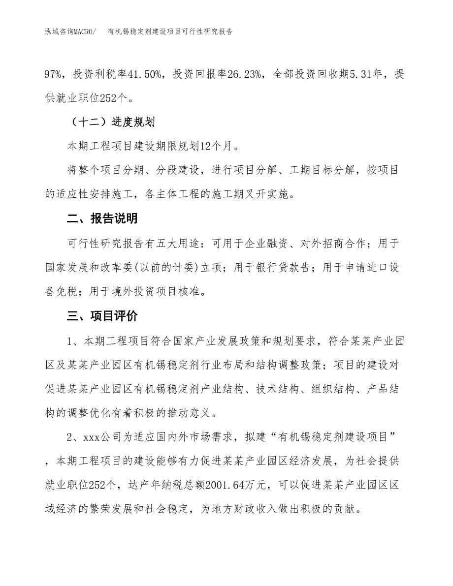 有机锡稳定剂建设项目可行性研究报告(投资申请).docx_第5页