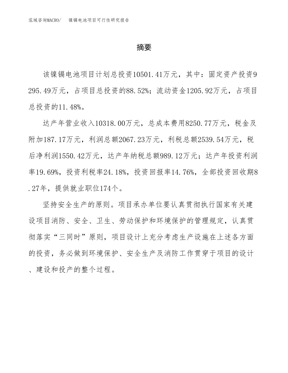 镍镉电池项目可行性研究报告（总投资11000万元）.docx_第2页