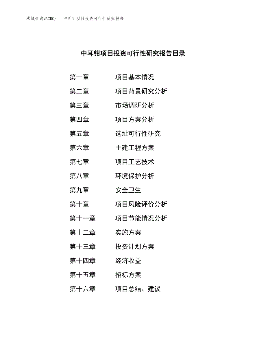 中耳钳项目投资可行性研究报告（项目申请）_第2页