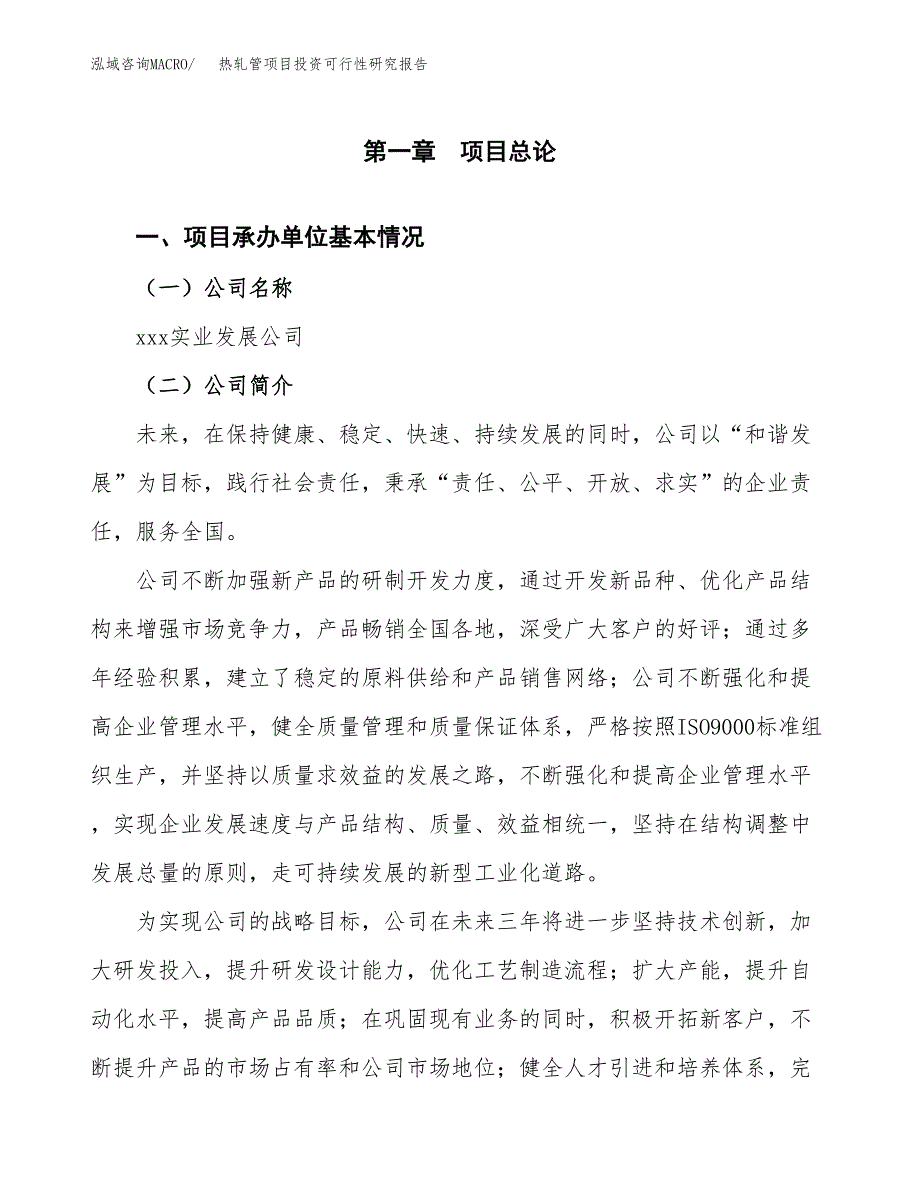 热轧管项目投资可行性研究报告（项目申请）_第3页