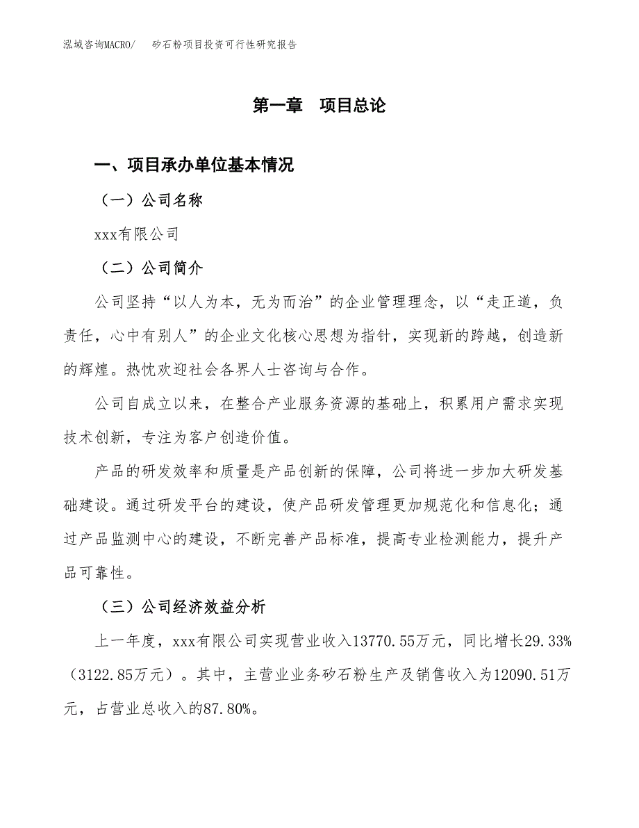 矽石粉项目投资可行性研究报告（项目申请）_第3页