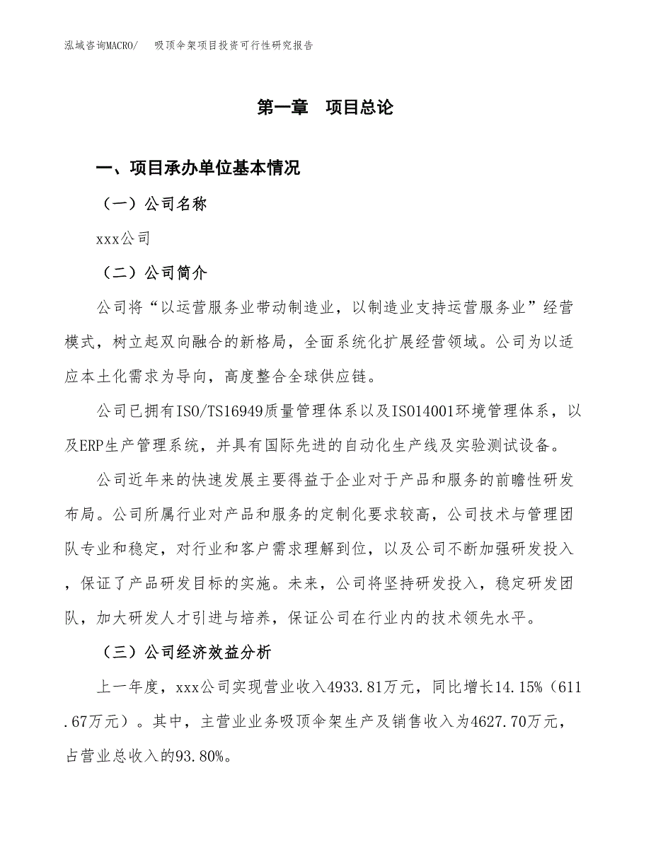 吸顶伞架项目投资可行性研究报告（项目申请）_第3页