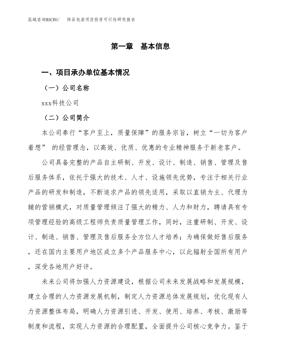 饰品包装项目投资可行性研究报告（项目申请）_第3页