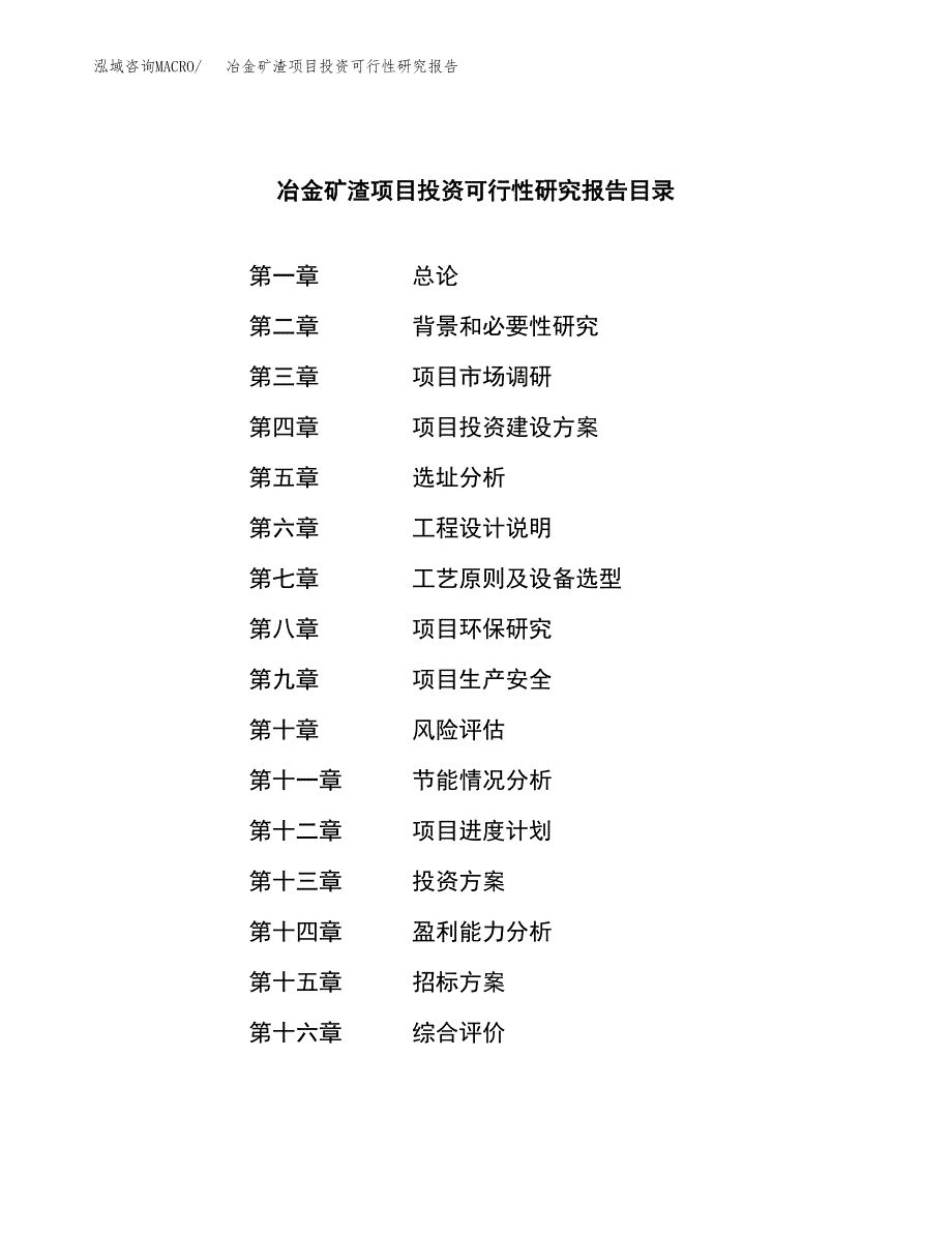 冶金矿渣项目投资可行性研究报告（项目申请）_第2页