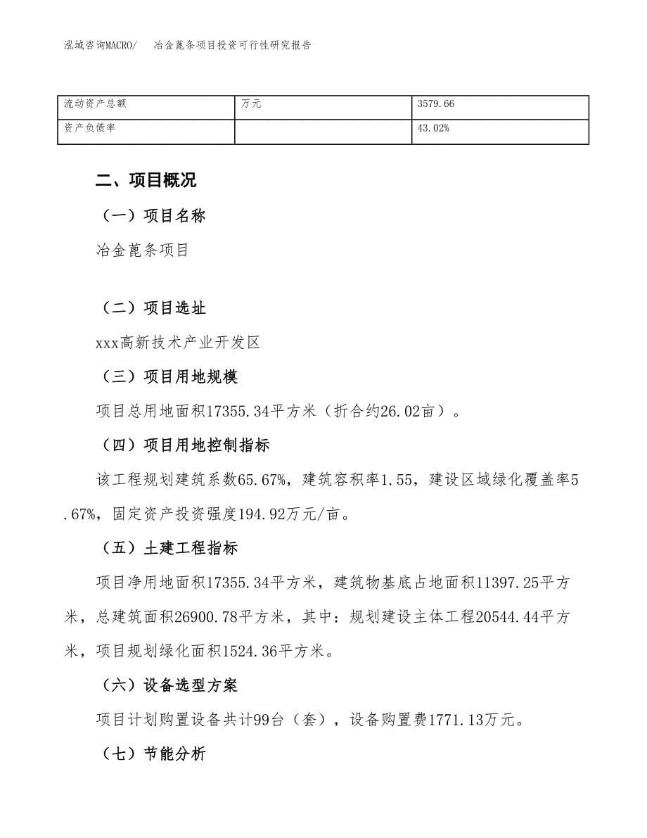 冶金蓖条项目投资可行性研究报告（项目申请）_第5页