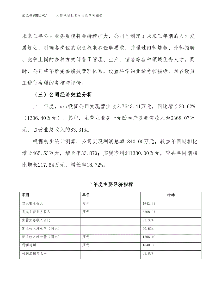 一元酚项目投资可行性研究报告（项目申请）_第4页