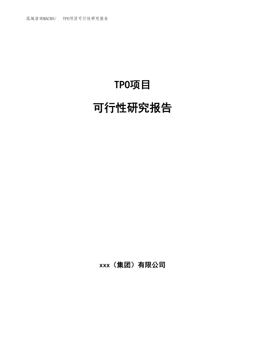 TPO项目可行性研究报告（总投资8000万元）.docx_第1页