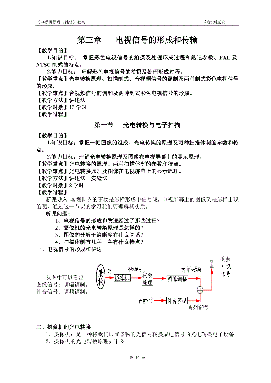 电视信号的形成和传输_第1页