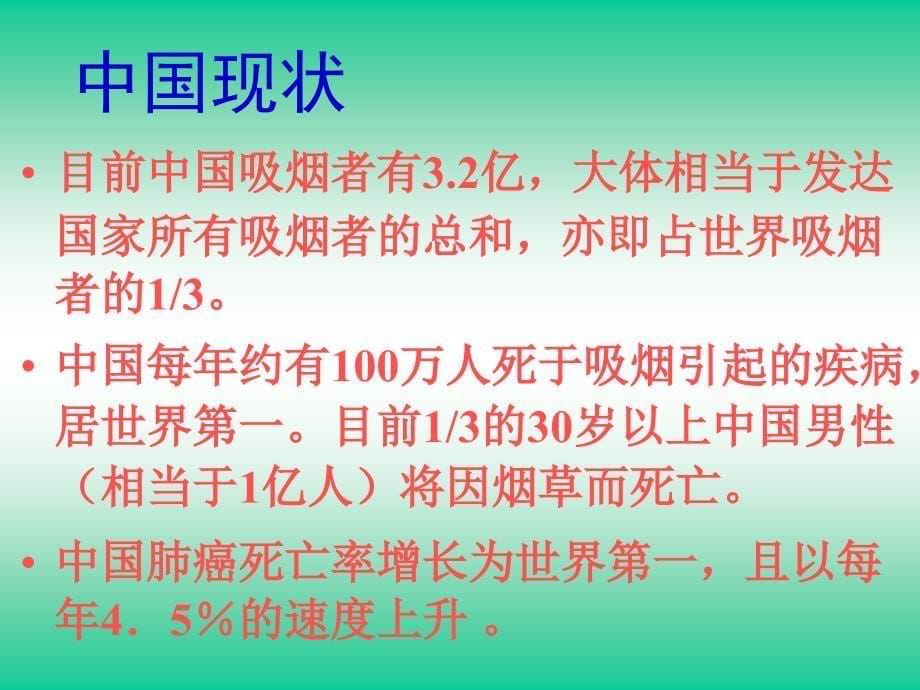 六年级健康教育主题班会课件-吸烟健康大敌  全国通用(共24张PPT)_第5页