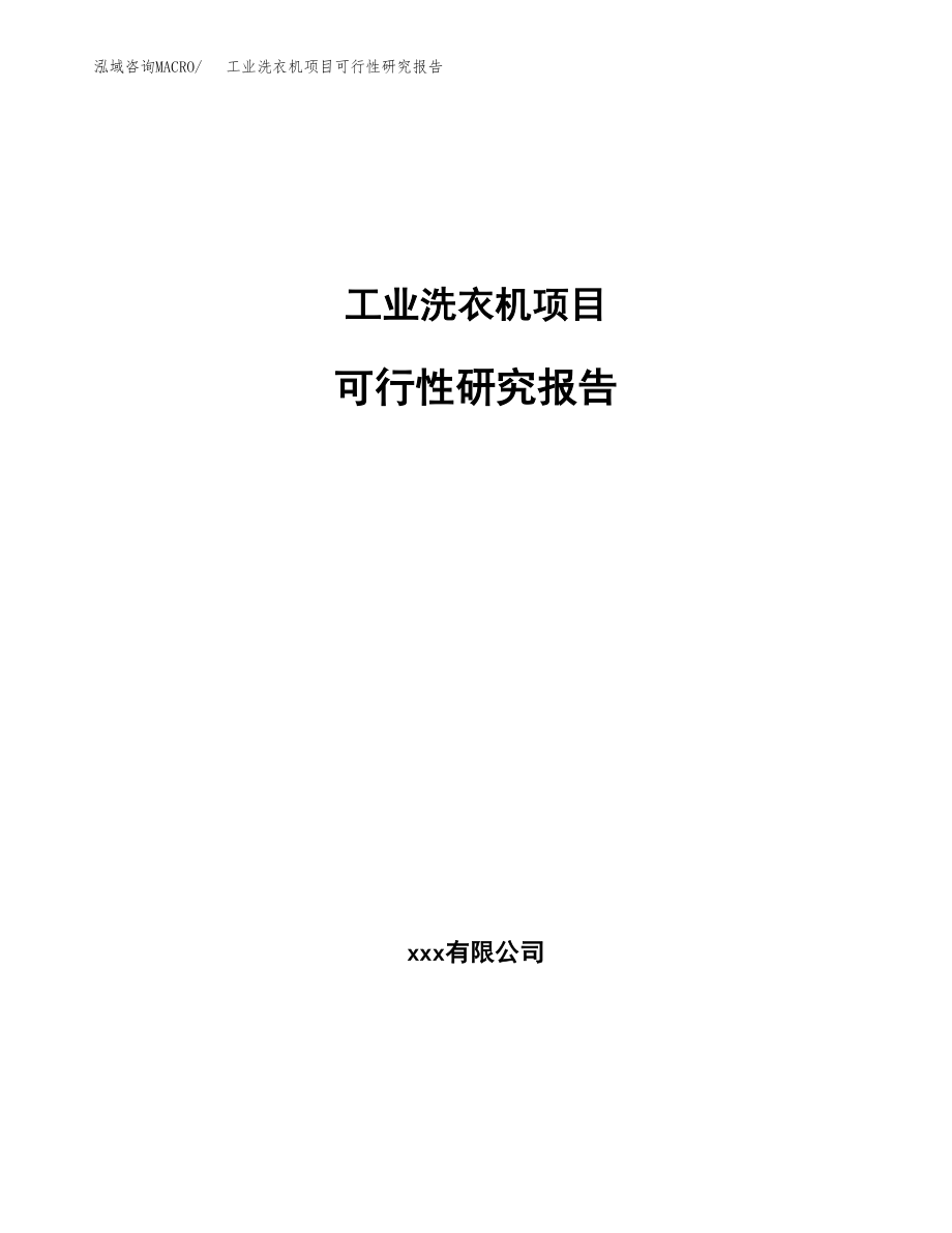 工业洗衣机项目可行性研究报告范文（总投资12000万元）.docx_第1页