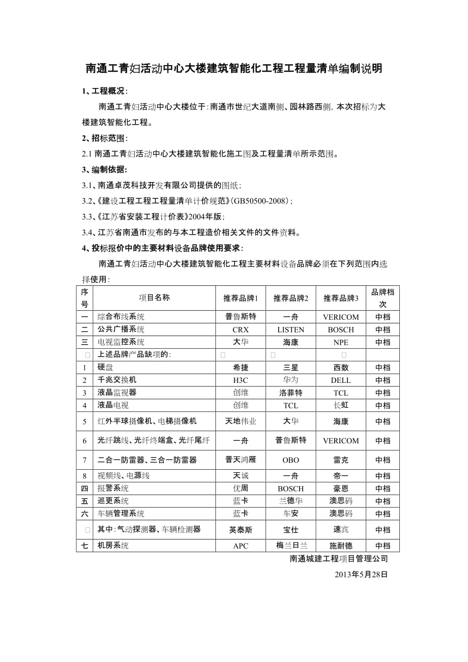 智能化-清单编制说明_第1页