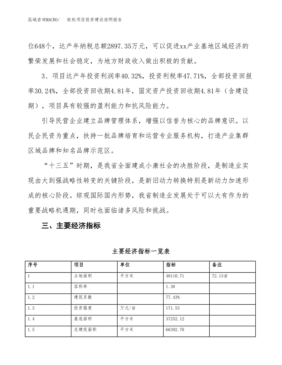 桩机项目投资建设说明报告.docx_第4页