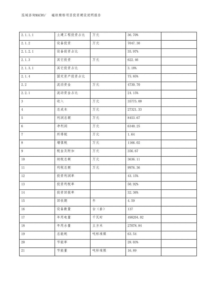 磁铁精粉项目投资建设说明报告.docx_第5页