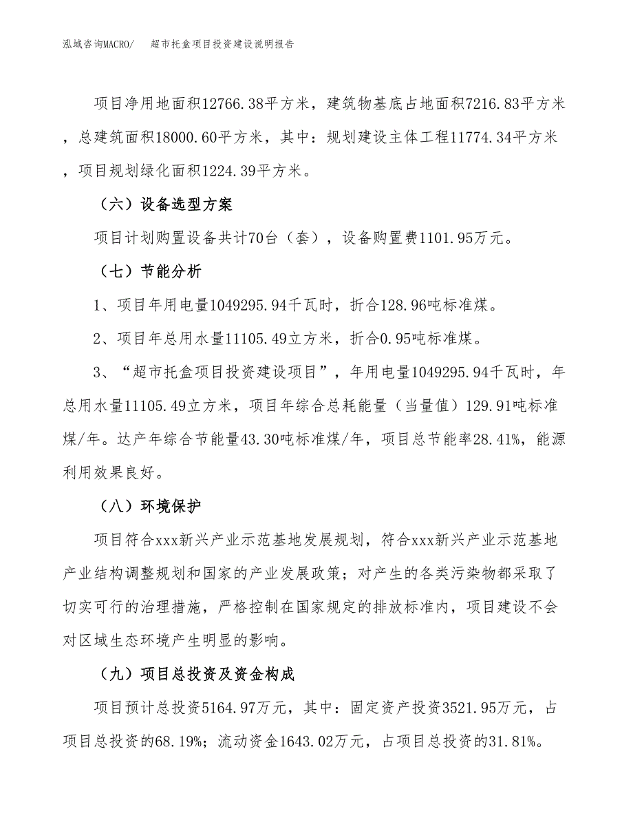 超市托盒项目投资建设说明报告.docx_第2页