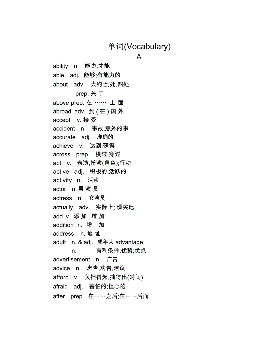 2017年上海中考英语考纲词汇全资料_第2页