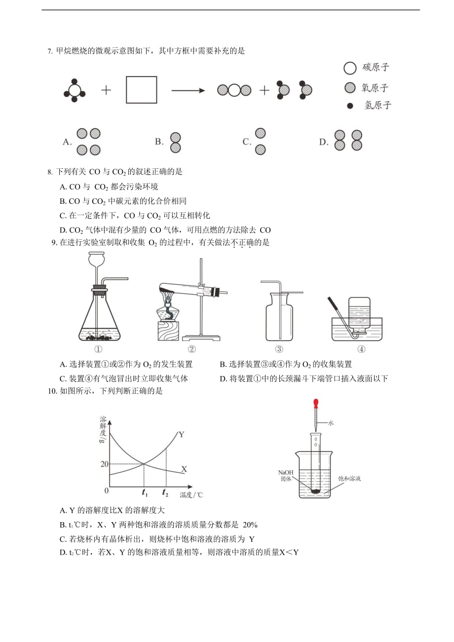 2019年湖南省永州市中考化学试题（Word版，含解析）_第2页