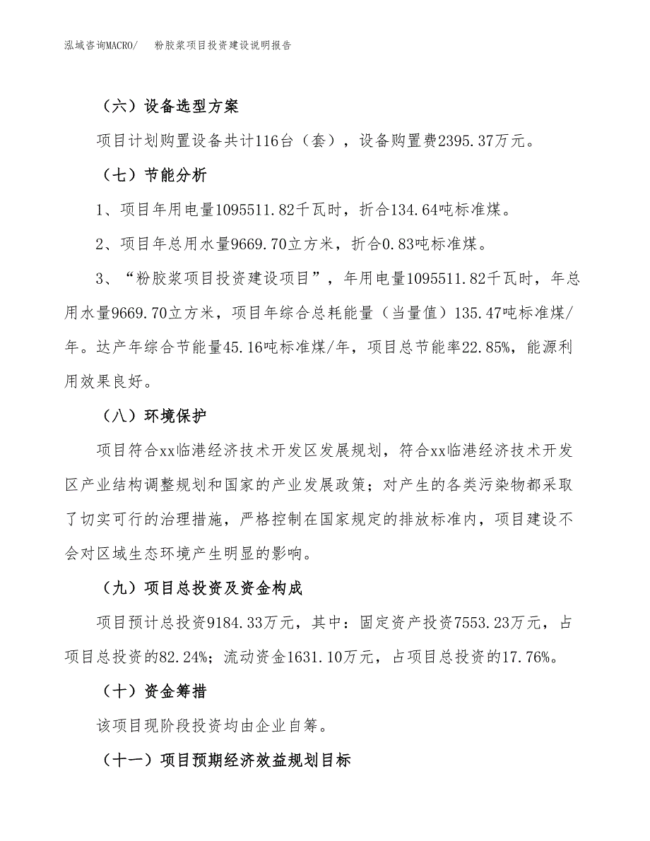 粉胶浆项目投资建设说明报告.docx_第2页