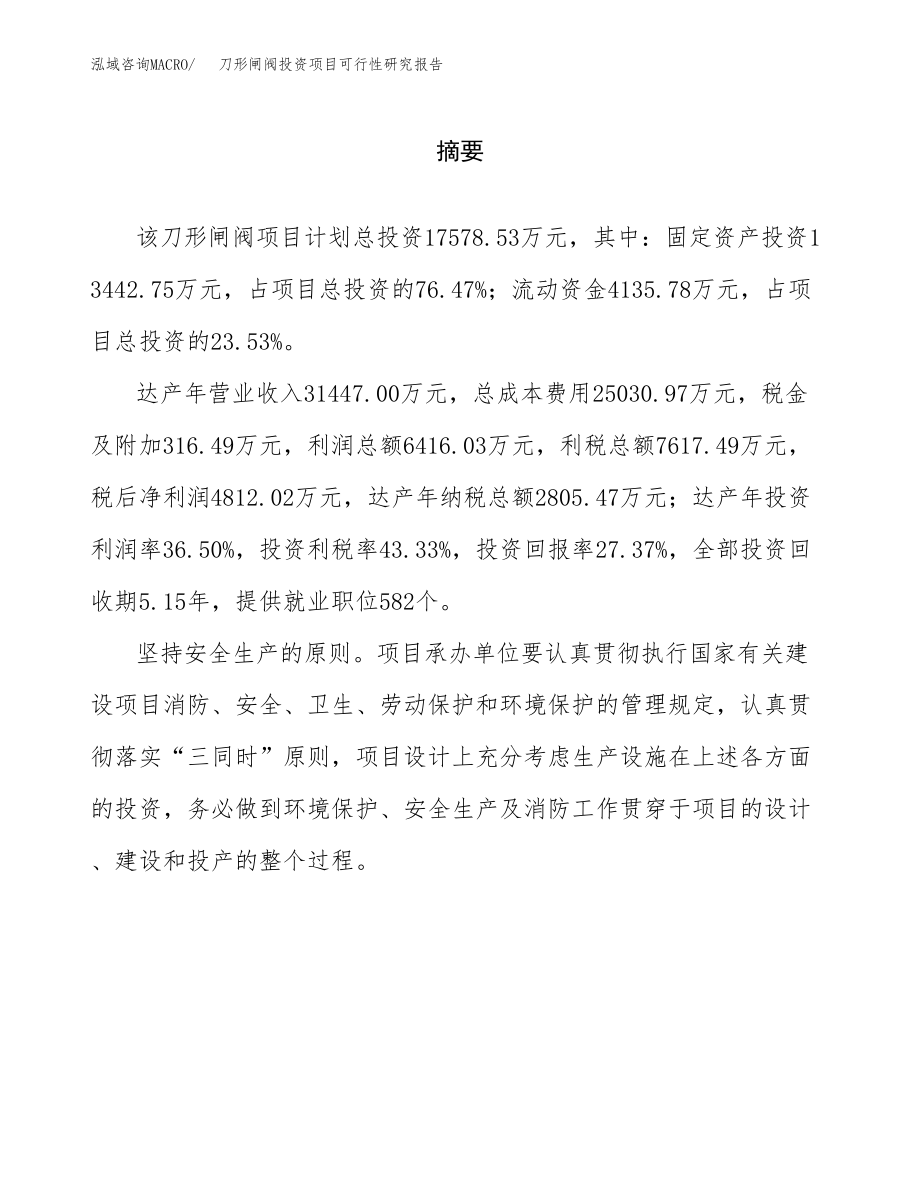 刀形闸阀投资项目可行性研究报告(参考模板分析).docx_第2页