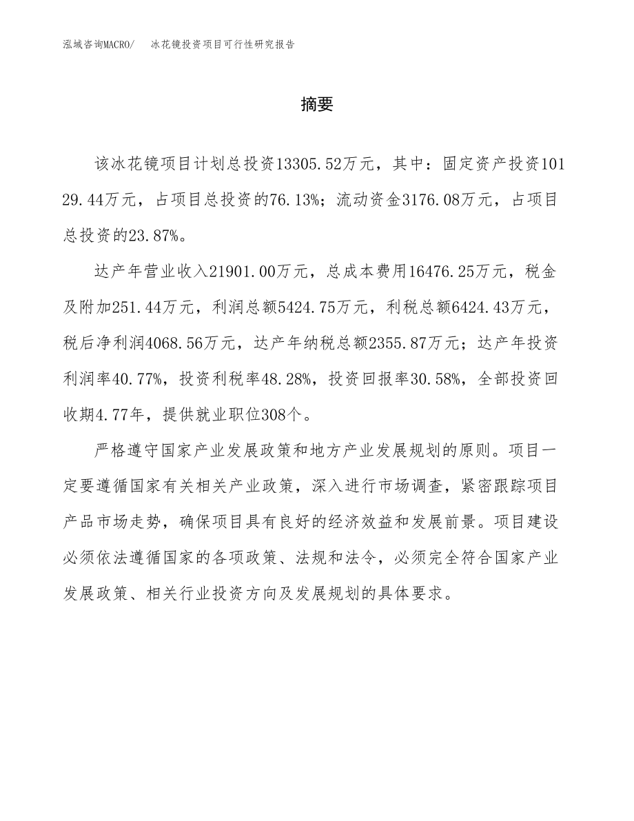 冰花镜投资项目可行性研究报告(参考模板分析).docx_第2页