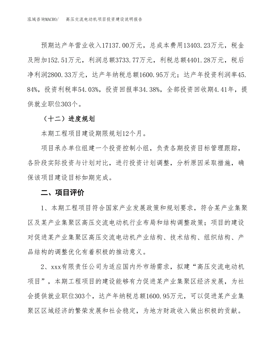 高压交流电动机项目投资建设说明报告.docx_第3页