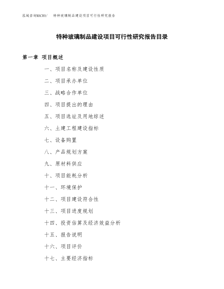 特种玻璃制品建设项目可行性研究报告模板               （总投资14000万元）_第3页