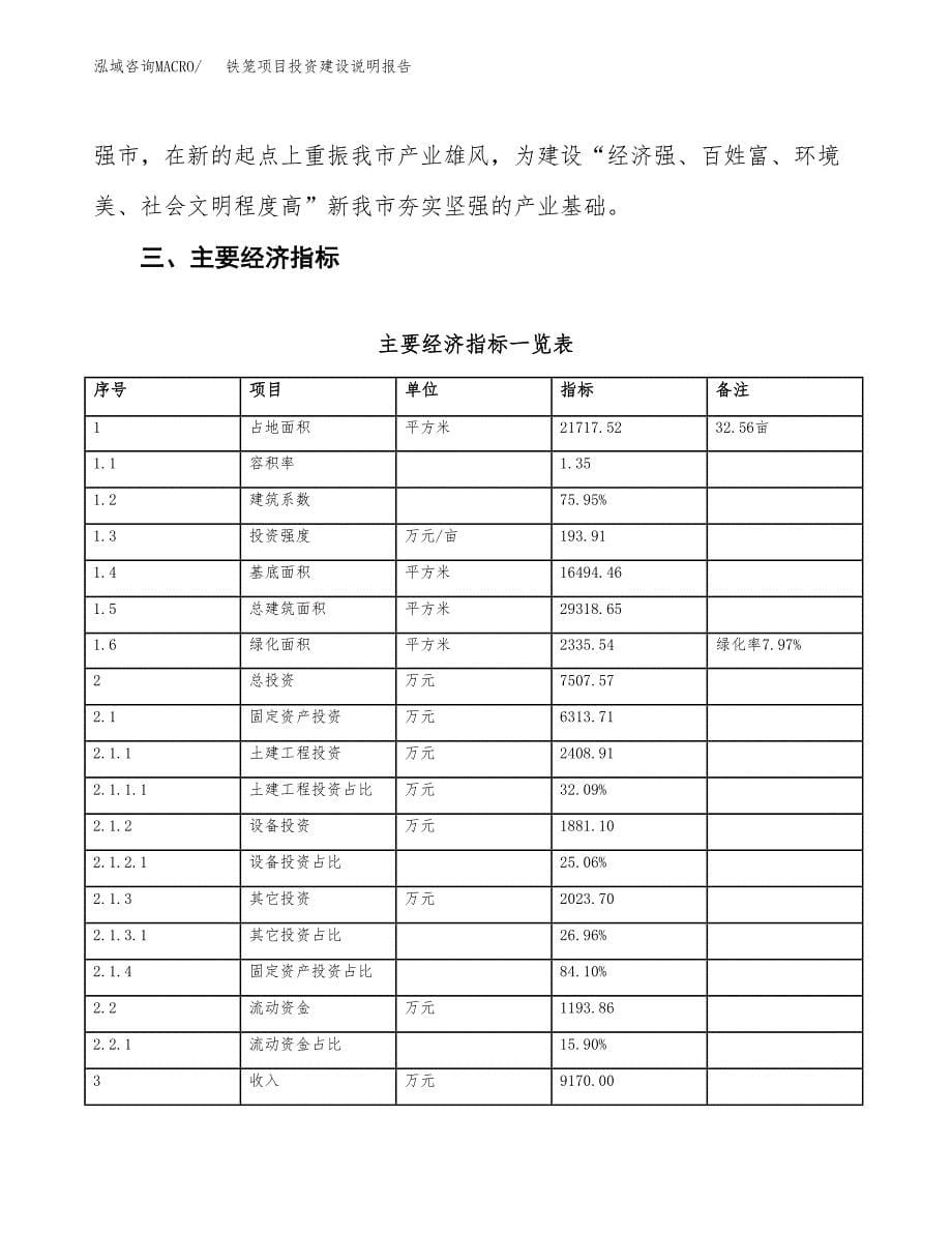 铁笼项目投资建设说明报告.docx_第5页