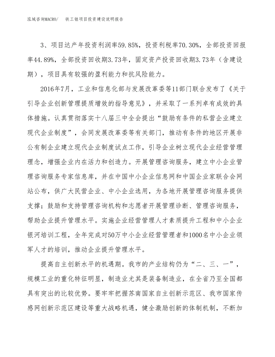 铁工锉项目投资建设说明报告.docx_第4页