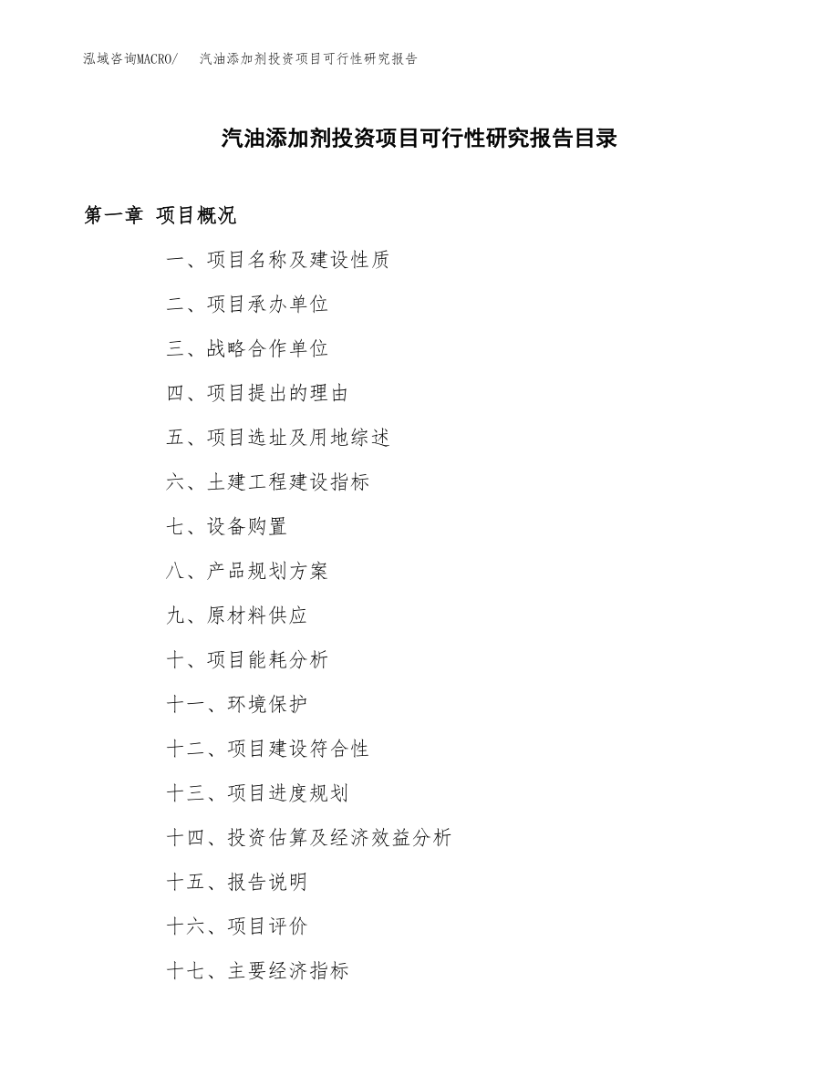 汽油添加剂投资项目可行性研究报告(参考模板分析).docx_第4页