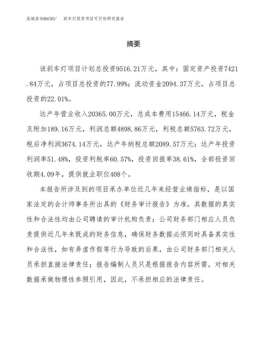 刹车灯投资项目可行性研究报告(参考模板分析).docx_第2页