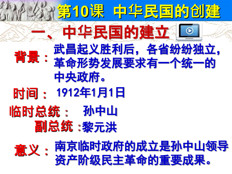 《第10课中华民国的创建》课件（部编）_第3页