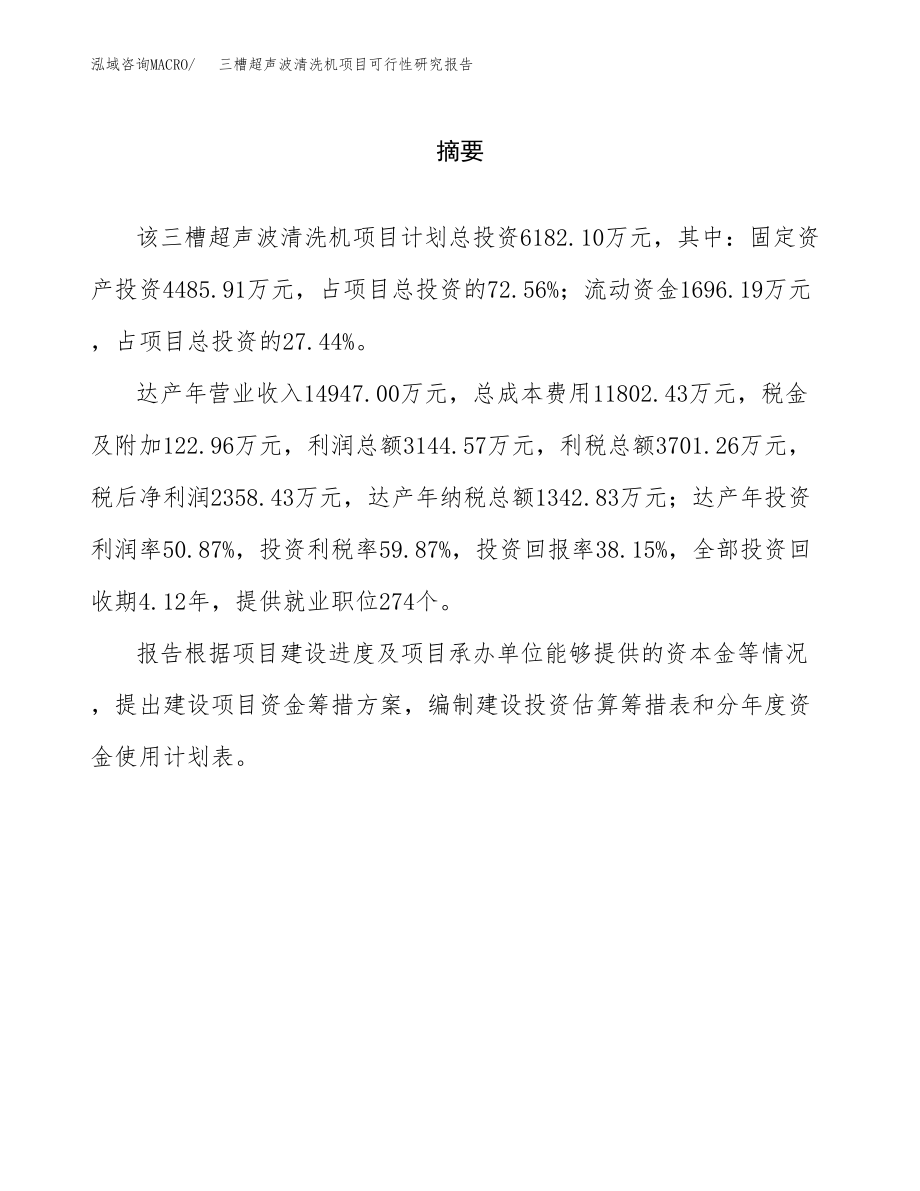 三槽超声波清洗机项目可行性研究报告（投资建厂申请）_第2页