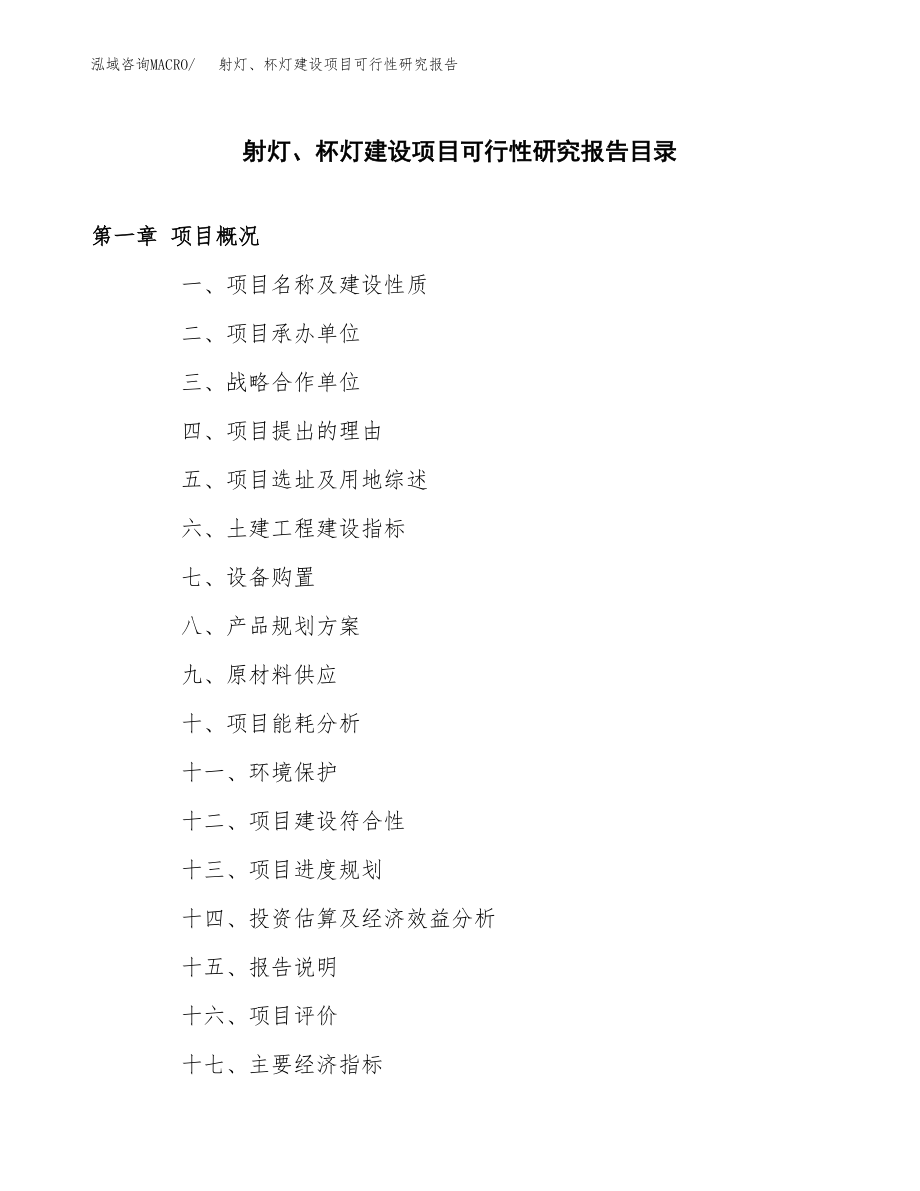 射灯、杯灯建设项目可行性研究报告模板               （总投资13000万元）_第3页