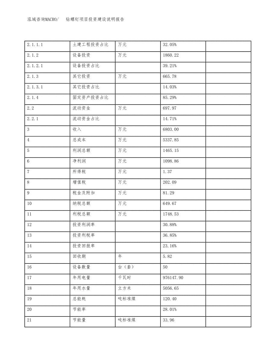 钻螺钉项目投资建设说明报告.docx_第5页