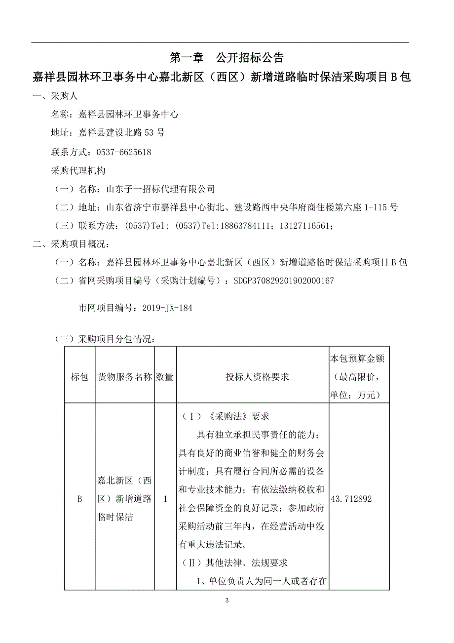 嘉北新区（西区）新增道路临时保洁采购项目B包招标文件_第3页