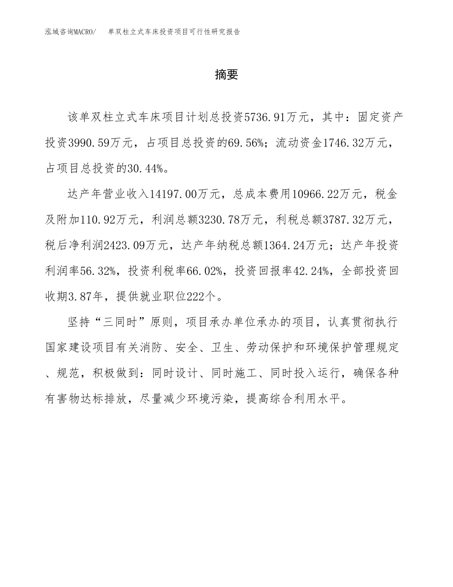 单双柱立式车床投资项目可行性研究报告(参考模板分析).docx_第2页