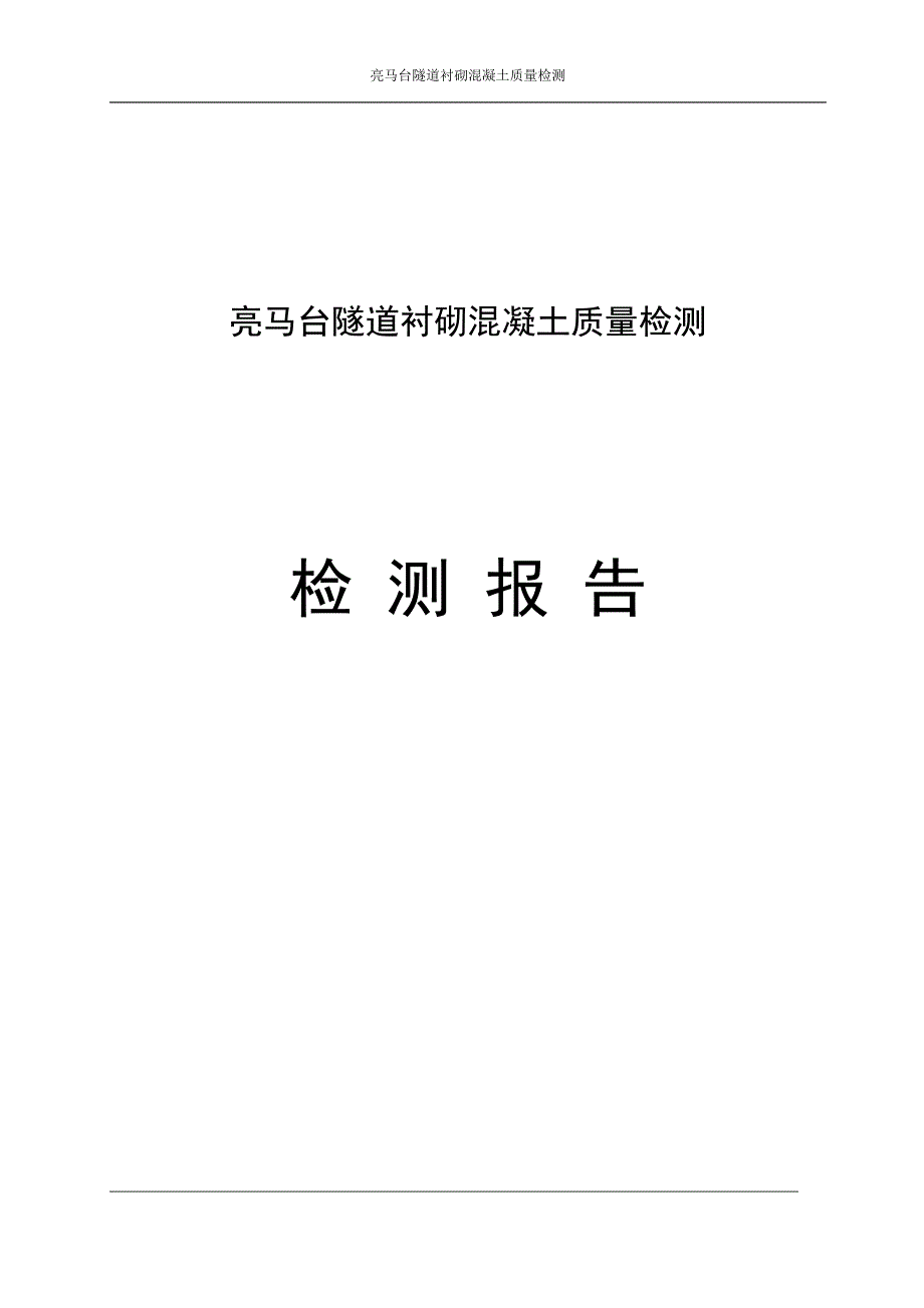 亮马台隧道检测报告2014资料_第1页