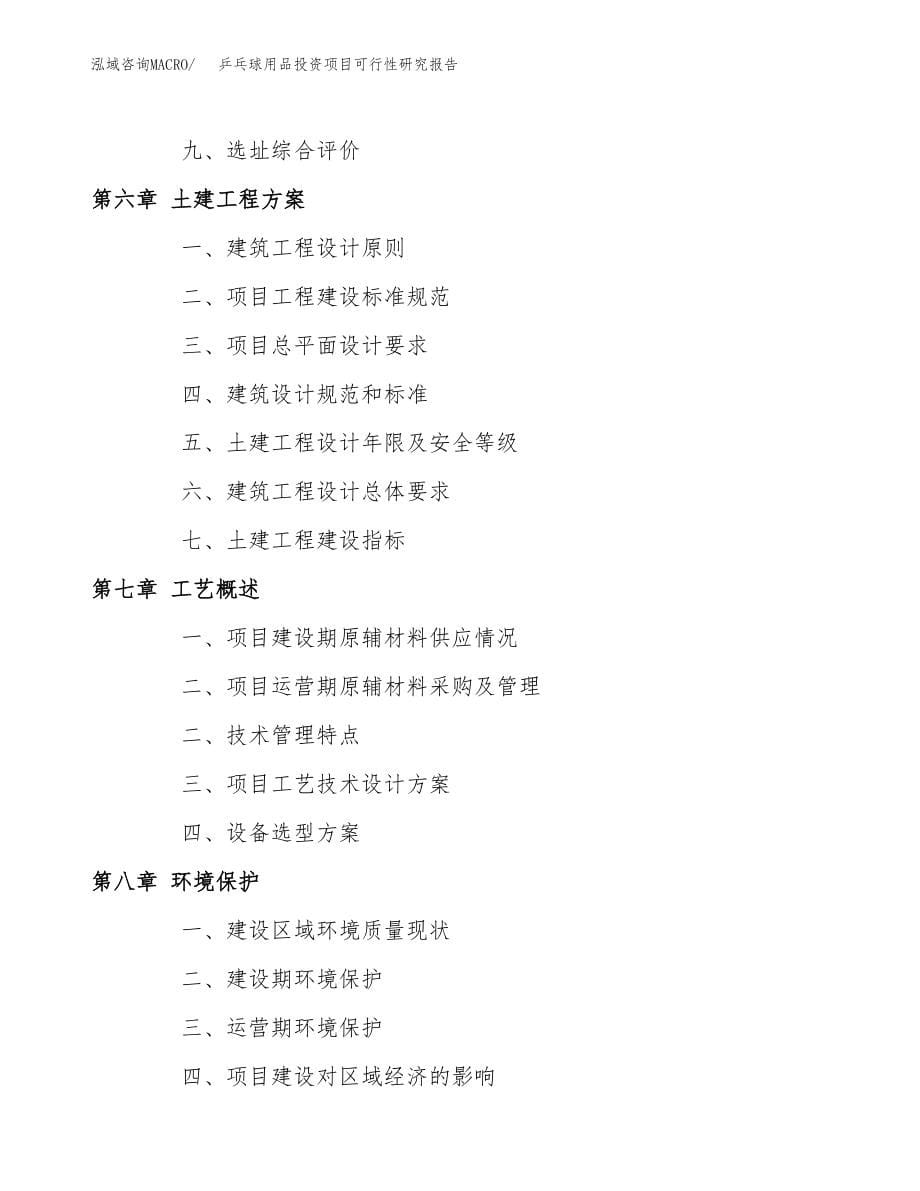 乒乓球用品投资项目可行性研究报告(参考模板分析).docx_第5页