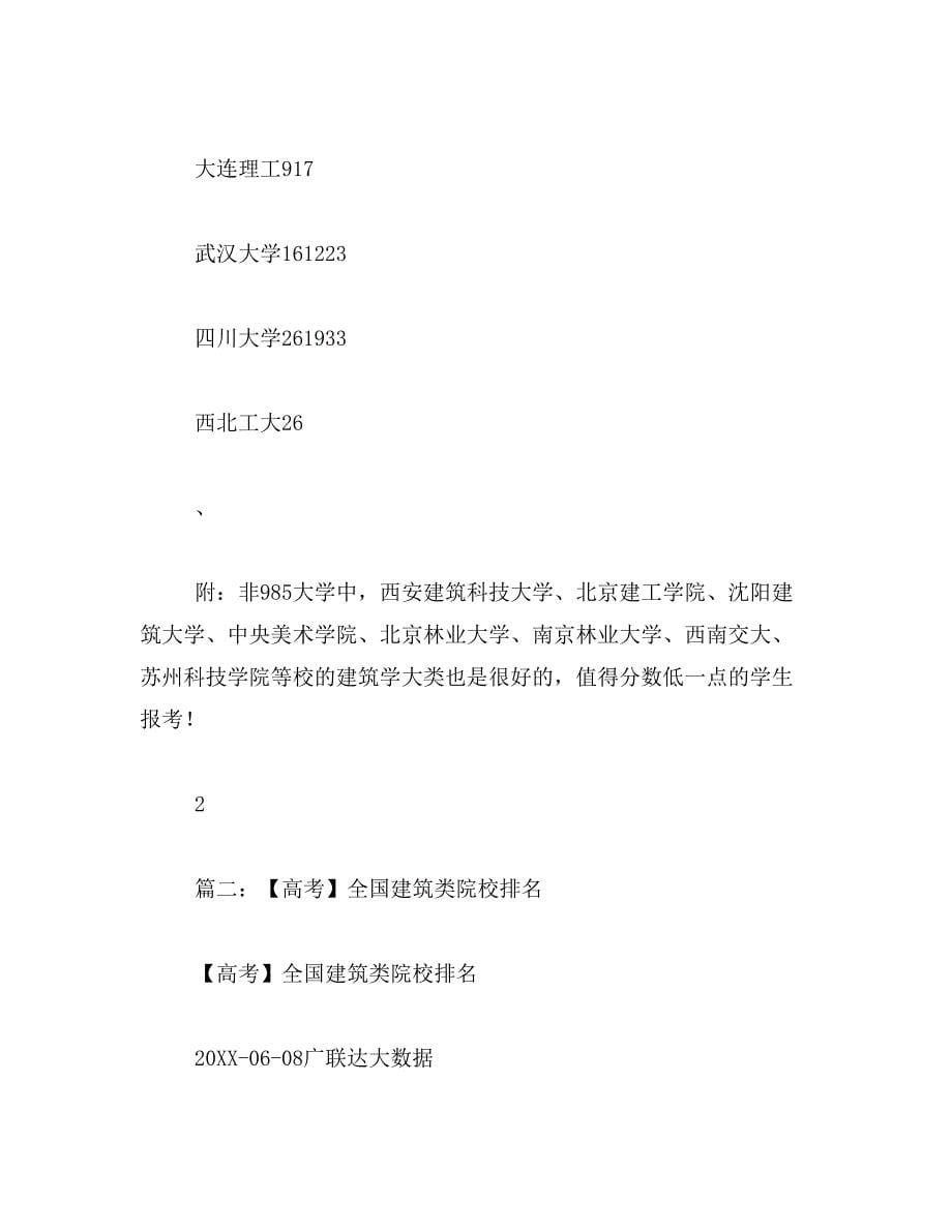 2019年建筑学专业排名范文_第5页