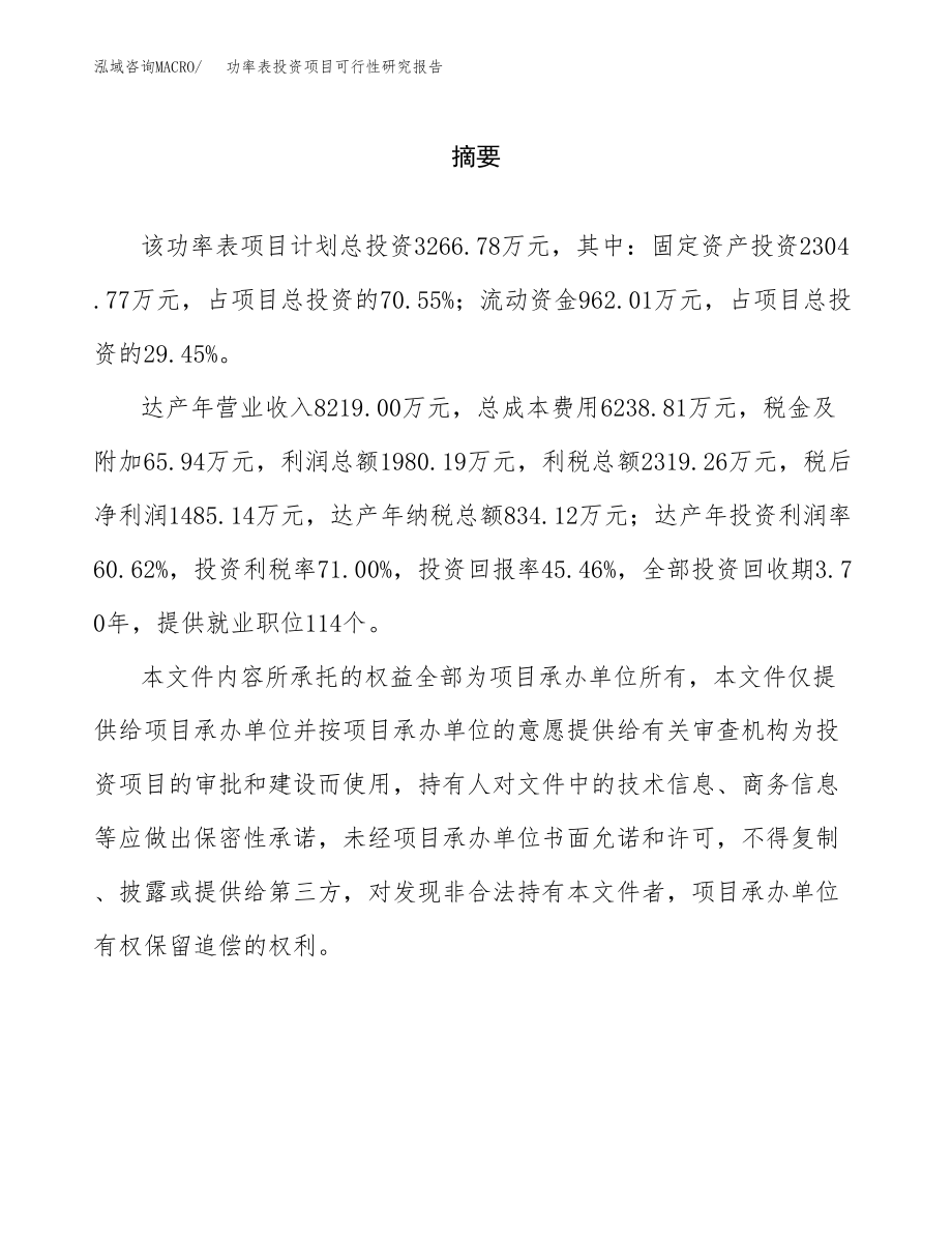 功率表投资项目可行性研究报告(参考模板分析).docx_第2页